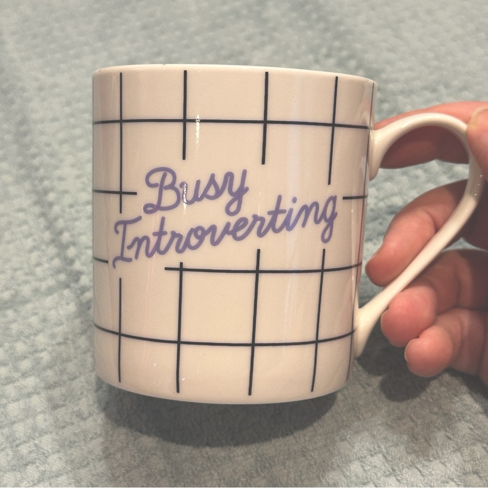 Yes studio - 13oz “Busy Introverting” coffee mug - bone china